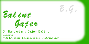balint gajer business card